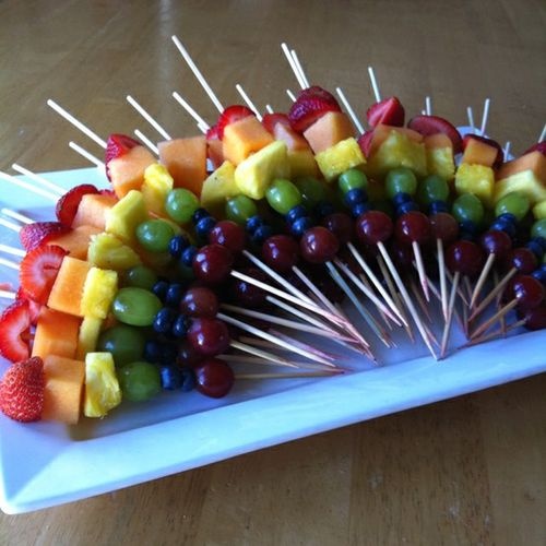 Brochetas de fruta