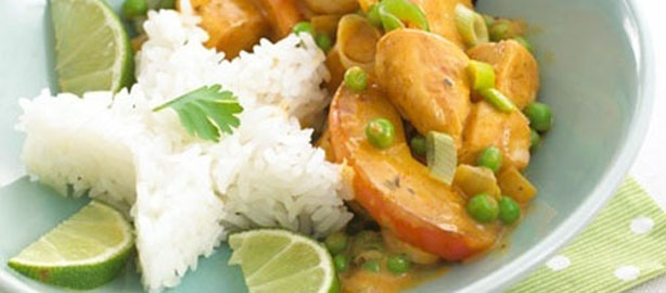 Pollo al curry para niños