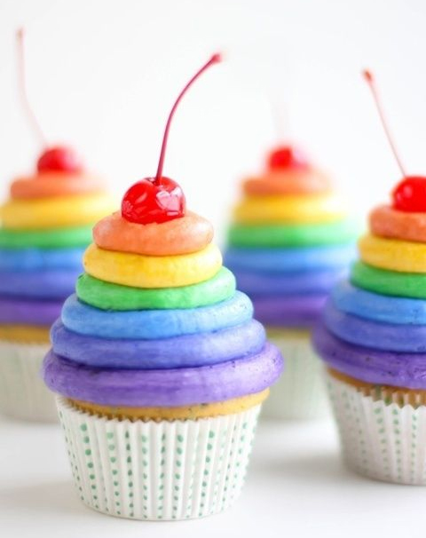 cupcake arcoiris
