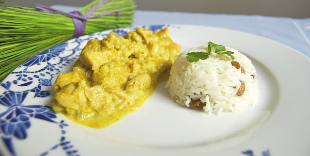 Arroz basmati con curry