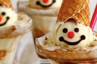 Recetas originales helados con caritas