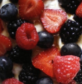 receta de yogur helado con fruta