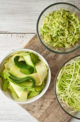 como preparar los zoodles o espaguetis vegetales